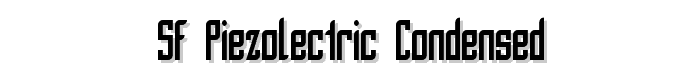 SF Piezolectric Condensed font